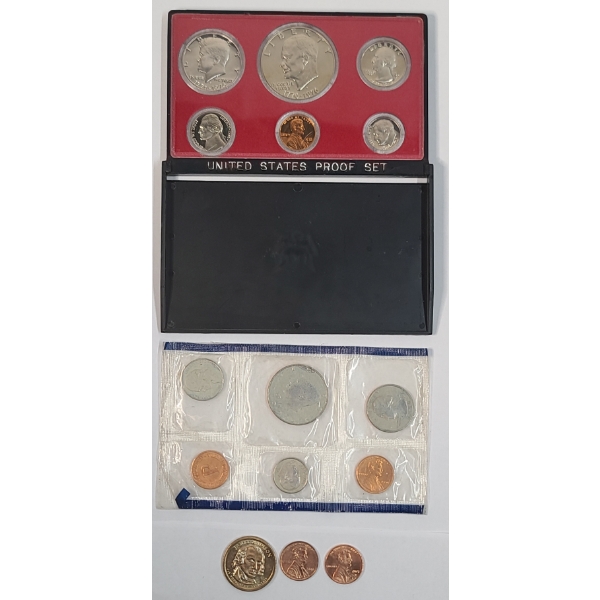Assorted United States Coins Sets, Presidential Dollar & Lincoln Cents 