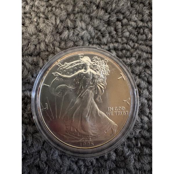 1995 United States American Silver Eagle .999 Fine Troy Ounce - Mint Condition