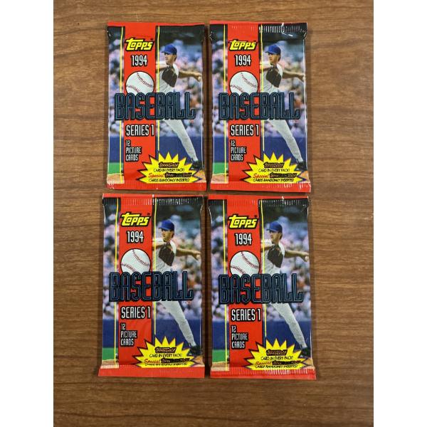 4 - 1994 Topps Series 1 Unopened Baseball Wax Packs - Mint Condition