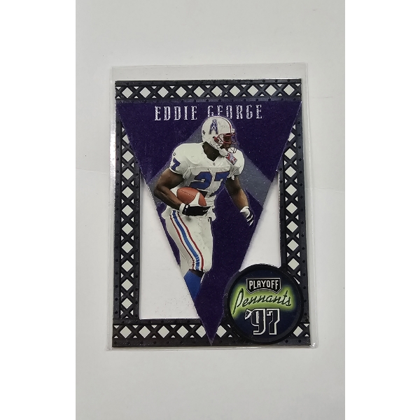 1997 Playoff Corporation- Eddie George Playoff Pennants '97 Die Cut Card