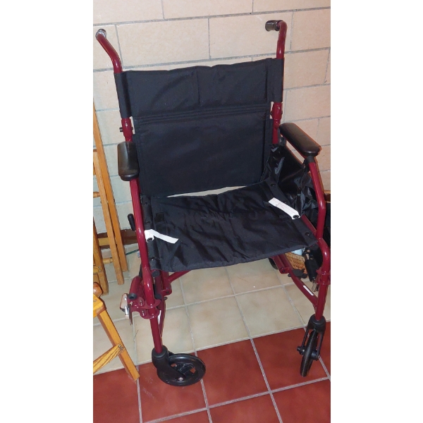 Portable Folding Like New Wheel Chair With Foot Rests - Excellent Condition