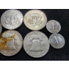 Image 6 : $2.70 Face Value in Assorted 90% Silver US Coins Ft. Franklin & Kennedy Half Dollars & Mercury Dimes