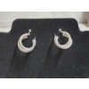 Image 1 : Sterling Silver Hoop Twist Earrings TW: 6.4g