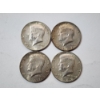 Image 1 : Four Assorted Years 40% Silver Kennedy Half Dollars FV: $2.00