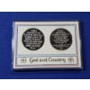 Image 3 : Franklin Mint God and Country Lord's Prayer and Pledge of Allegiance Medals 