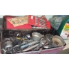 Image 1 : As Shown - Box Of Drills & Misc Small Items Plus Skill Saw - All Items Shown In Pics