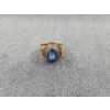 Image 1 : 10K Gold 1976 Garaway High School Class Ring With Blue Stone Weighing 18.5 Grams Size 10