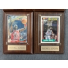 Image 3 : Four Assorted Michael Jordan Trading Cards Mounted To Hangable Wooden Displays