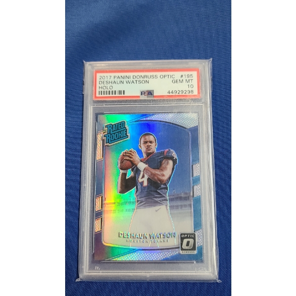 PSA 2017 Panini Donruss Optic Deshaun Watson Holo #195 GEM MT 10 Football Trading Card