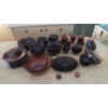Image 1 : Large Set Glass Dinnerware In Deep Purple - 115 Pcs - See Desc
