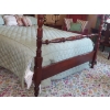 Image 5 : Fantastic Vintage 4 Post Mahogany Bed (Double Size) In Superior Cond'tn - Incl Mattress & Bedspread