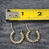 Image 4 : Nice Gold Plated Sterling Silver Earrings Weighing 3.2 Grams Total