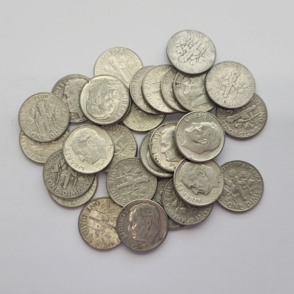 $2.80 Face Value of Assorted Years U.S. Roosevelt 90% Silver Dimes