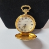 Image 1 : WORKING! Gold-Tone Andre Rivalle 17 Jewel Pocket Watch ft. Horse Engravings 