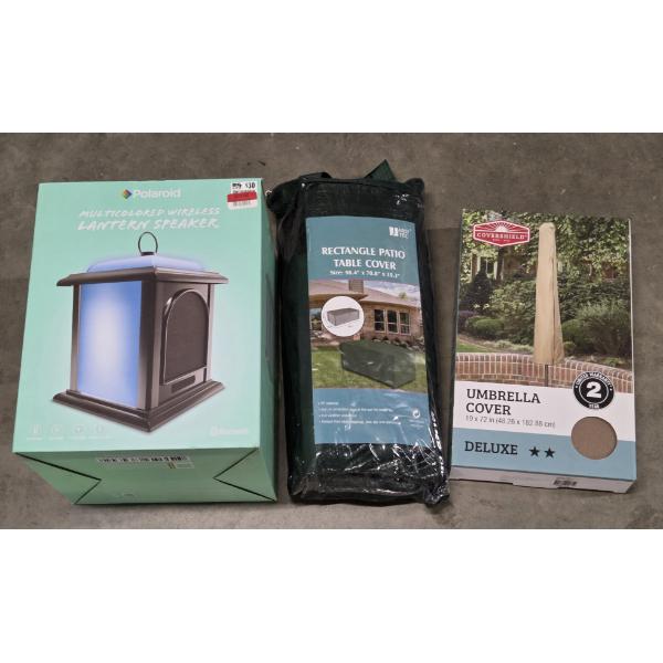 All Brand New! Bluetooth Lantern Speaker, Umbrella & Table Covers