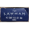 Image 2 : Lawman 40 S&W 165gr Full Metal Jacket- Qty 46
