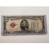 Image 1 : 1928-F United States Lincoln $5.00 Red Seal Bill In Protective Holder - Exceptional Note
