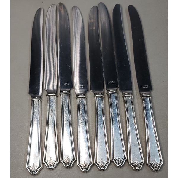 (8) Insico Sterling Silver Handled Knives - Over 1 lb / 400g