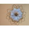 Image 1 : Set of 2 Matching Metal Flower Wall Hangings - 23" Round