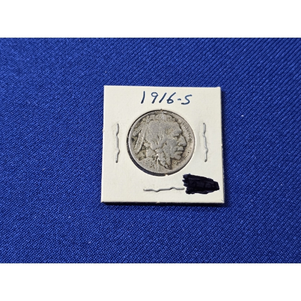 1916-S Indian Head Buffalo Nickel