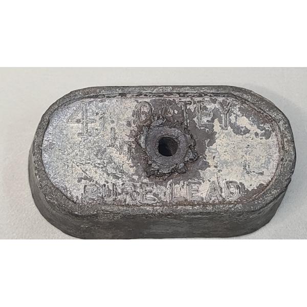 Vintage 4 LB Oatey Pure Lead Ingot