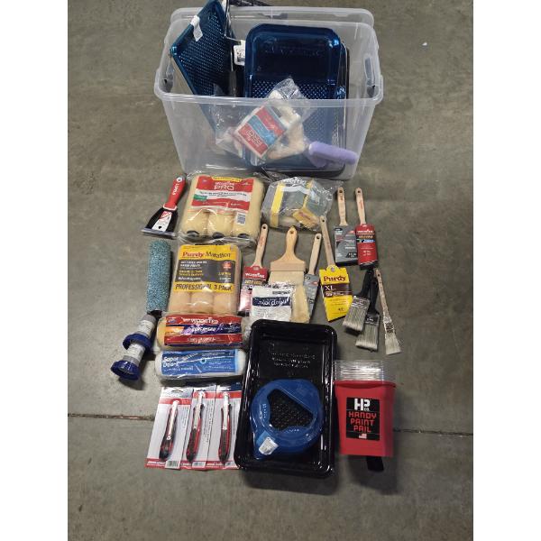 All New Painting Supplies Including Rollers, Trays, Liners, Brushes & Much More