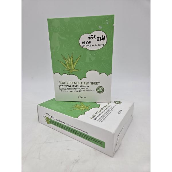 Two Boxes Of Estfolio Popular Korean Aloe Essence Sheet Masks. 10 masks Per Box