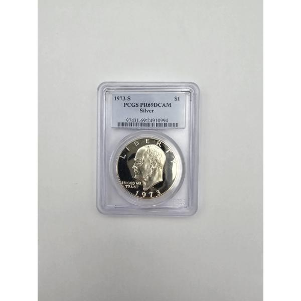 PCGS PR69DCAM 1973-S -Silver Eisenhower Dollar