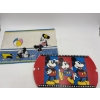 Image 1 : Vintage 1970's H.J Stotter Disney Mickey & Minnie Mouse Art Clear Vinyl 18" Beach Mat & Disney Store