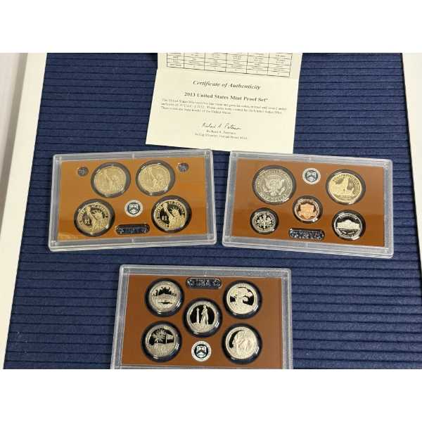 2013 U.S. Mint Proof Set with COA - Face Value $6.91 