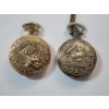 Image 2 : Two Commemorative Pocket Watches: Statue of Liberty & Railroad 