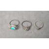 Image 4 : (3) Sterling Silver Rings - Sizes In Photos - Total Weight: 9.3g