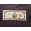 Image 1 : 1953 United States Jefferson $2.00 Bill In Protective Holder - Excellent Condition