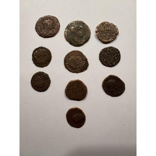 10 - Authentic Ancient Roman Bronze Coins - Guaranteed Original - Incredible Piece of History
