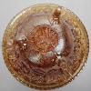 Image 3 : Authentic Vintage Imperial Glass "Lustre Rose" (or "Open Rose") Marigold Carnival 11" Glass Bowl