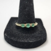 Image 1 : Beautiful 14K Yellow Gold Ring w/ Green Gemstones - Size 10.5 - TW: 1.8g