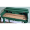 Image 2 : PICKUP IN NORTHFIELD - Antique Restored Fold Top Desk - Natural Finish Was Painted In Forest Green