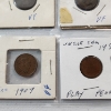 Image 10 : $0.18 Face Value of Assorted Cents: Mostly Indian Head, One Lincoln, & Uncle Sam Play Penny