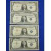 Image 1 : x4 United States 1957 Blue Seal $1 Silver Certificates FV: $4.00