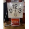 Image 1 : Coca Cola "COKE" -Coca Cola Electric Wall Clock As Pictured - & Vending Machine WAVE Decal - See Pic
