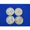 Image 1 : x4 Assorted Years U.S. 90% Silver Washington Quarters FV: $1.00