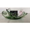 Image 1 : Hand Blown Original Green Glass Bowl Filled With An Eclectic Collection of Attractive Jewelry