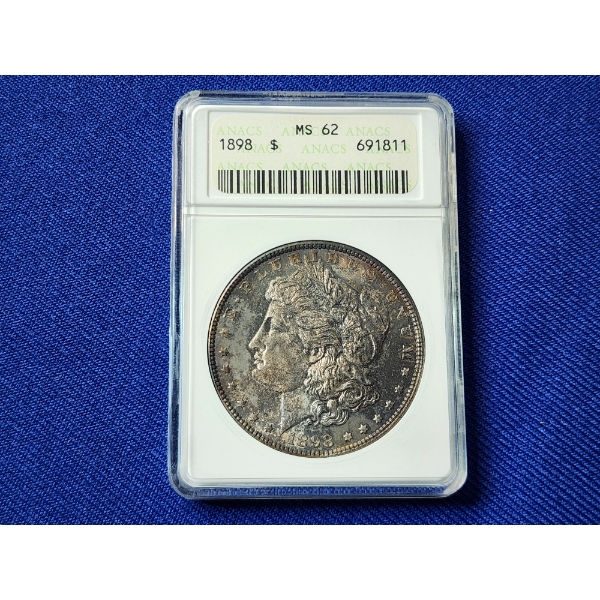 1898 Morgan Silver Dollar ANACS MS 62