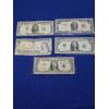 Lot of (5) Old $1, $2, $5 Bills: U.S. & Canada FV: $10.00 - See Description!