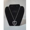 Image 3 : Vintage "Hallmark Little Gallery" Lead Crystal Heart Pendant on 21" 6.3g Sterling Silver Chain