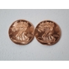 Image 1 : Lot of 2 - American Eagle Design 1 Ounce .999 Fine Copper Rounds