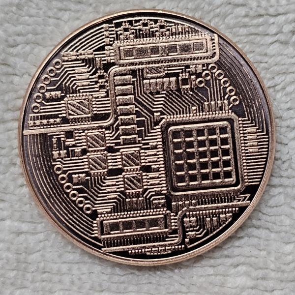 Bitcoin Themed 1 Ounce .999 Fine Copper Round Coin - Incredible Piece