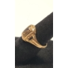 Image 2 : Vintage 10K Yellow Gold With Black Enamel Art Déco Class Ring - Size 5 - Weight: 4.0g