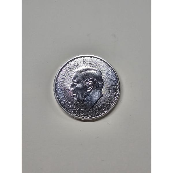 2023 .999 Fine Silver 1oz King Charles III British Silver Britannica Coin 