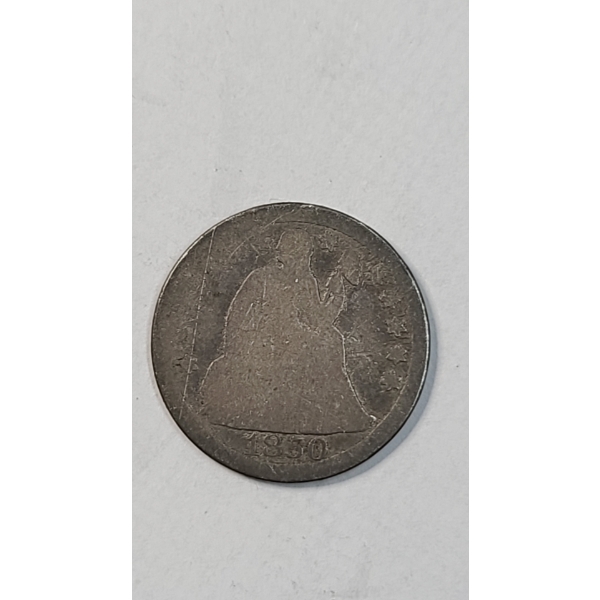 United States 1850 90% Silver Seated Liberty Dime
